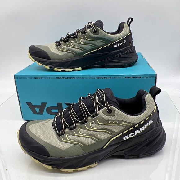 Scarpa Rush 2 GTX Women’s Hiking Trail Running Shoes Sage Dusty Yellow US 7.5 B - Picture 2 of 10